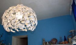 Оригинальный абажур для люстры своими руками