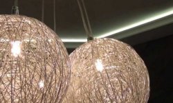 Стильные люстры из ниток и ткани своими руками